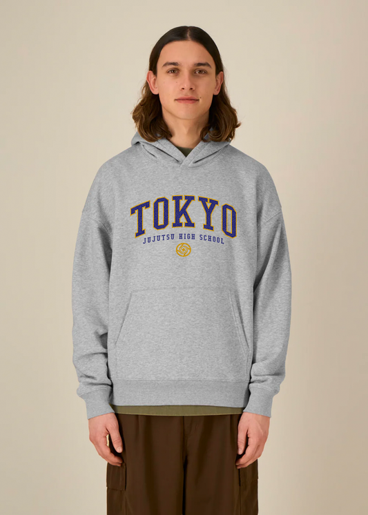 TOKYO HEATHER GREY OVERSIZE HOODIE