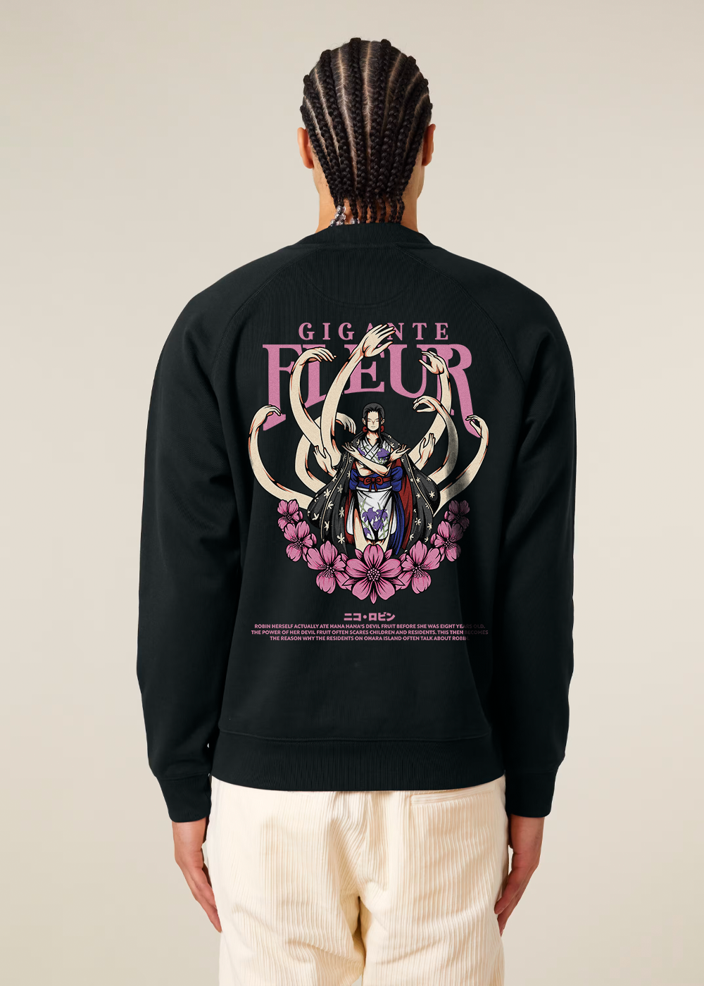 GIGANTE FLEUR BLACK OVERSIZE SWEATSHIRT