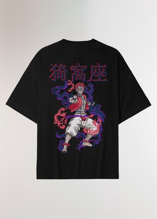 UPPER MOON 3 BOXY BLACK TEE