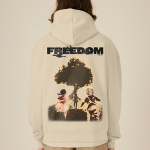 FREEDOM BEIGE OVERSIZE HOODIE