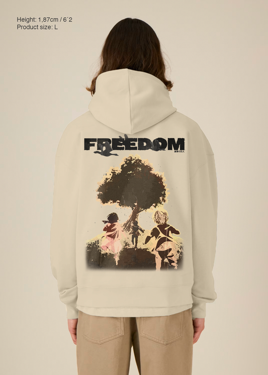 FREEDOM BEIGE OVERSIZE HOODIE