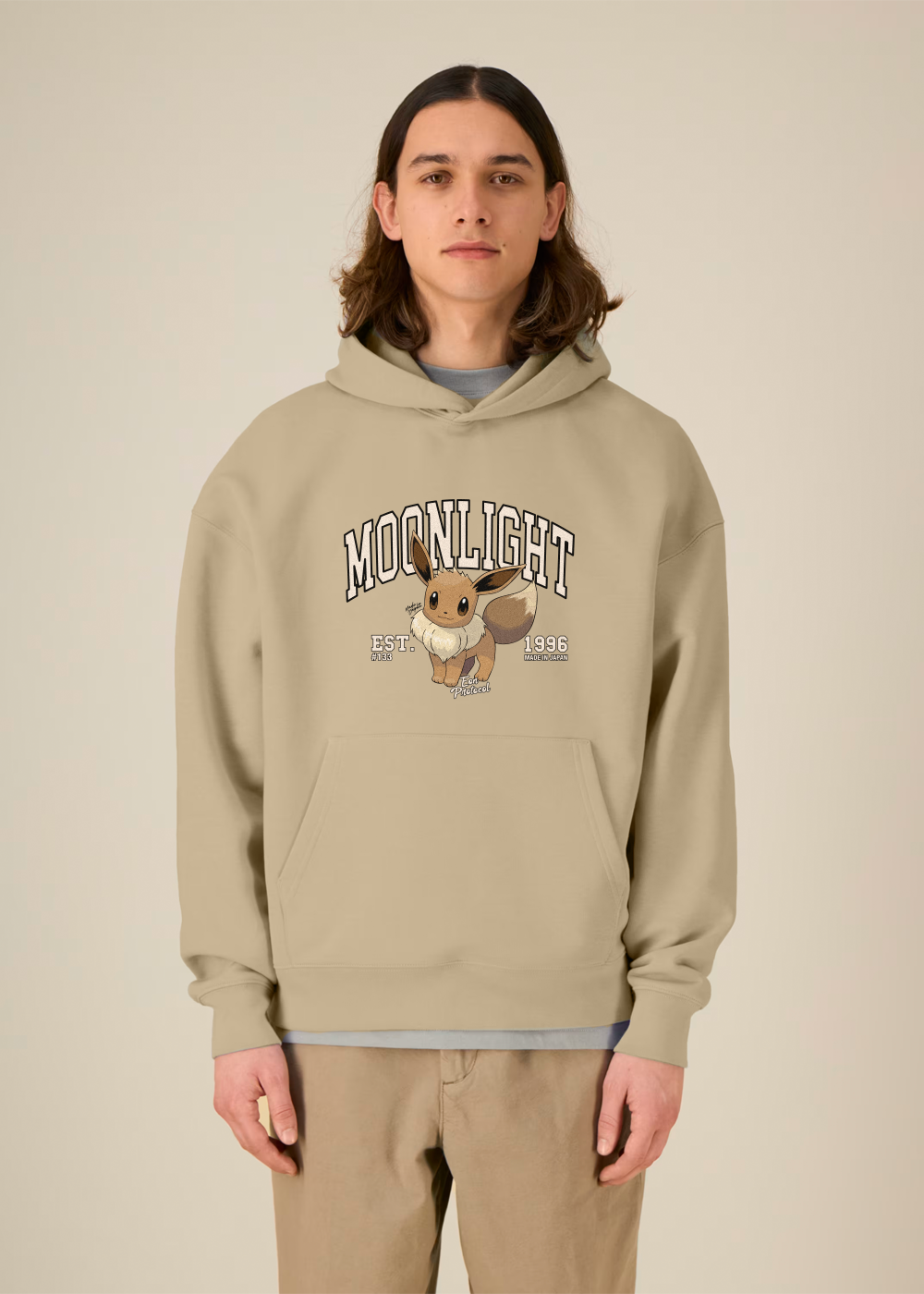 MOONLIGHT® OVERSIZED BEIGE HOODIE
