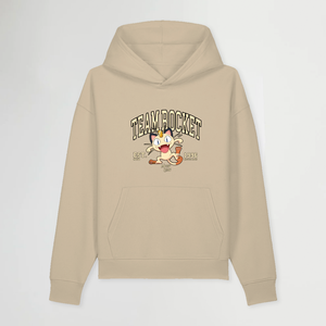 TEAM ROCKET® OVERSIZED BEIGE HOODIE