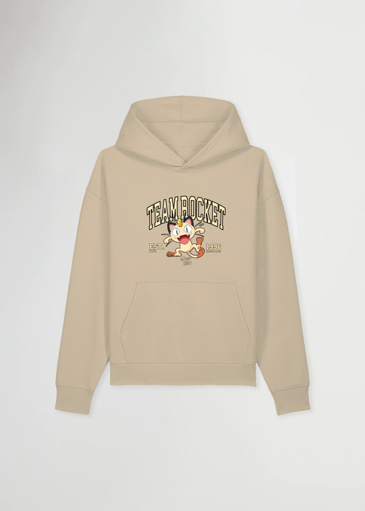 TEAM ROCKET® OVERSIZED BEIGE HOODIE
