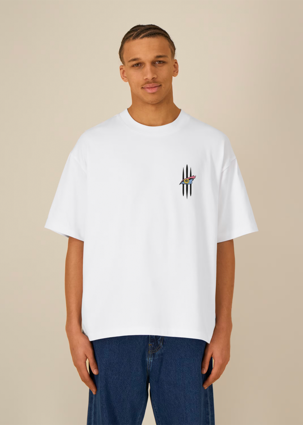 JOGEN NO SAN BOXY WHITE TEE