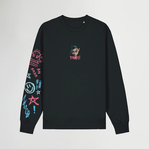 PANIC® OVERSIZE BLACK SWEAT