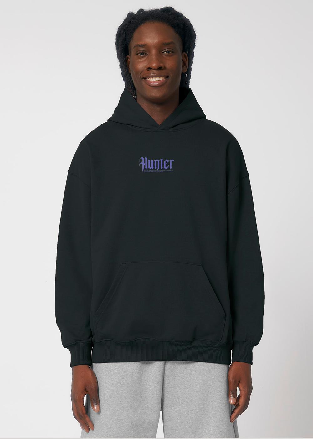 BLOOD LUST HUNTER BLACK OVERSIZE HOODIE