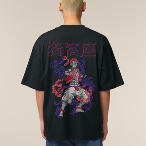 UPPER MOON 3 BOXY BLACK TEE