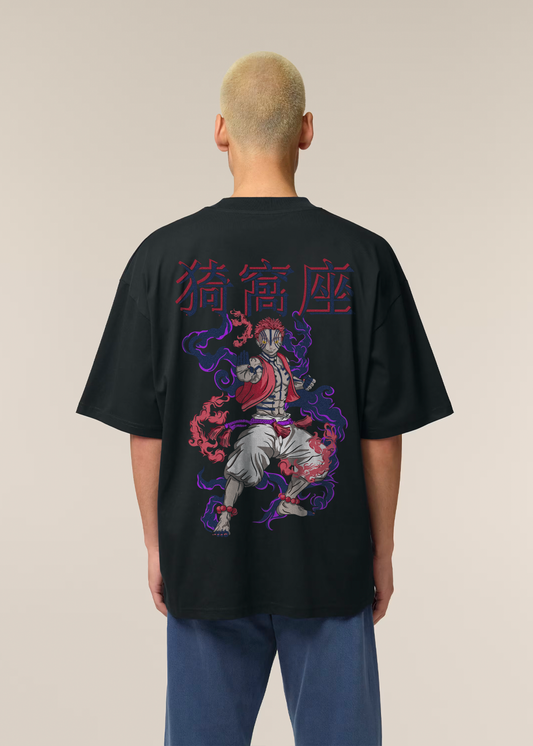 UPPER MOON 3 BOXY BLACK TEE