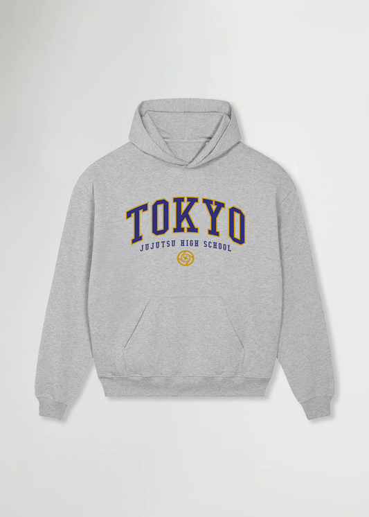TOKYO HEATHER GREY OVERSIZE HOODIE