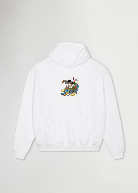 FLYING KID® OVERSIZED WHITE HOODIE