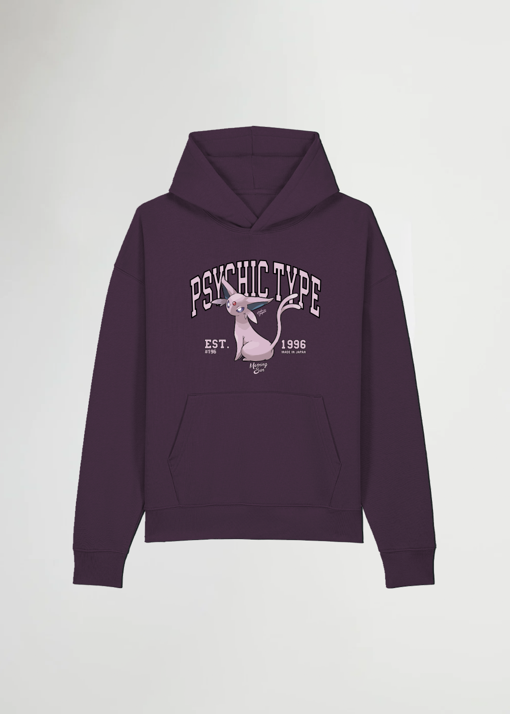 PSYCHIC TYPE BOXY PURPLE HOODIE