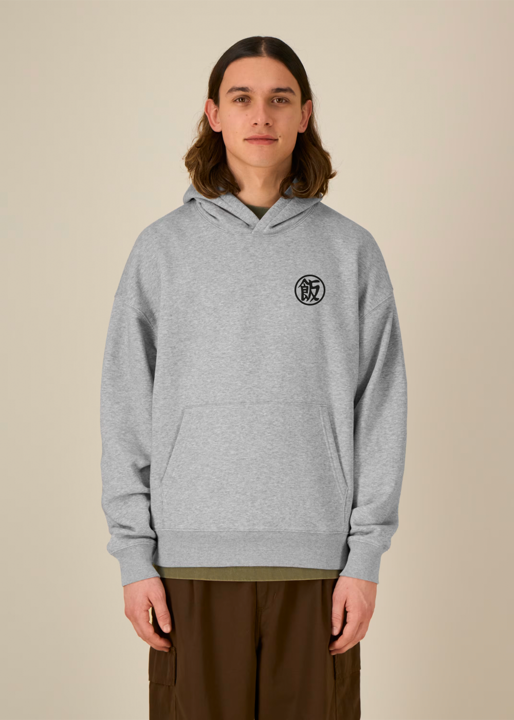 GOHAN® OVERSIZED GREY HOODIE