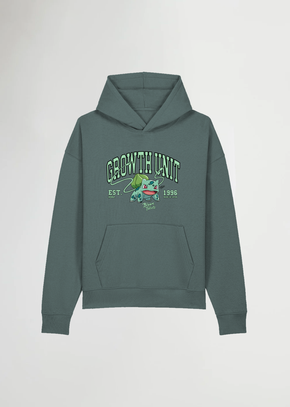 GROWTH UNIT® OVERSIZED SLATE GREEN HOODIE