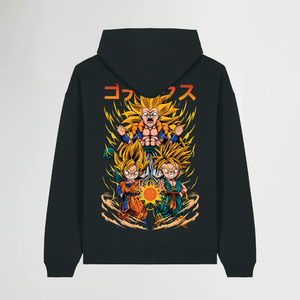 SUPER SAIYAJIN® OVERSIZED BLACK HOODIE