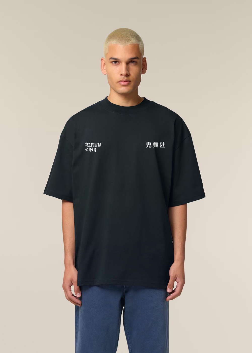 KIBUTSUJI BOXY BLACK TEE