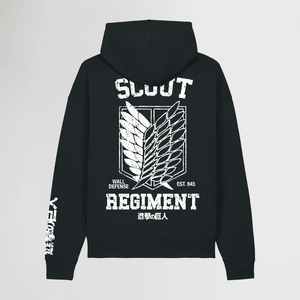 SCOUT REGIMENT BLACK OVERSIZE HOODIE
