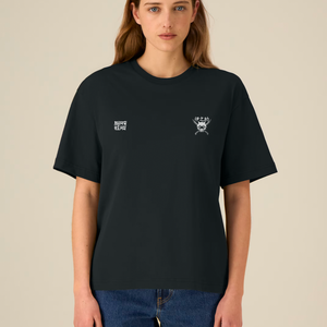 BOAR HEAD BOXY BLACK TEE