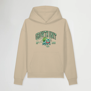 GROWTH UNIT® OVERSIZED BEIGE HOODIE