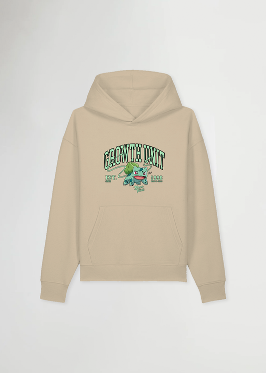 GROWTH UNIT® OVERSIZED BEIGE HOODIE