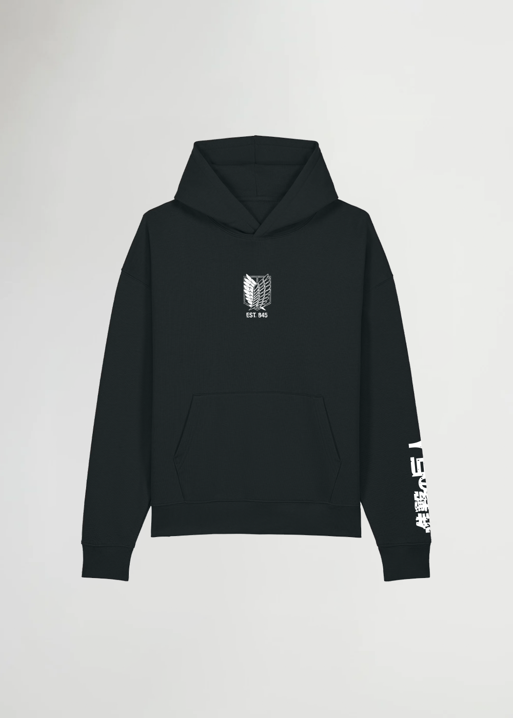 SCOUT REGIMENT BLACK OVERSIZE HOODIE