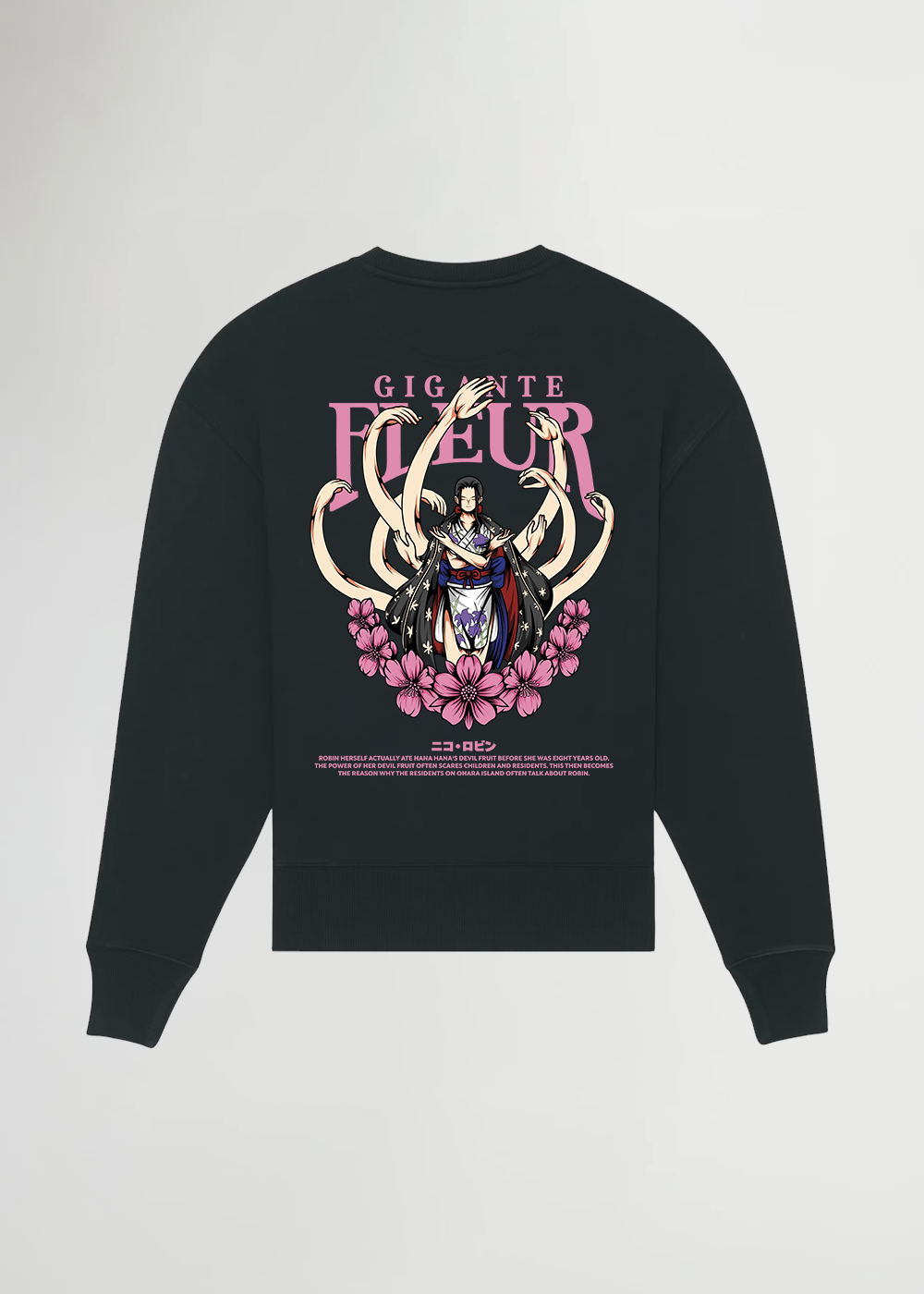 GIGANTE FLEUR BLACK OVERSIZE SWEATSHIRT