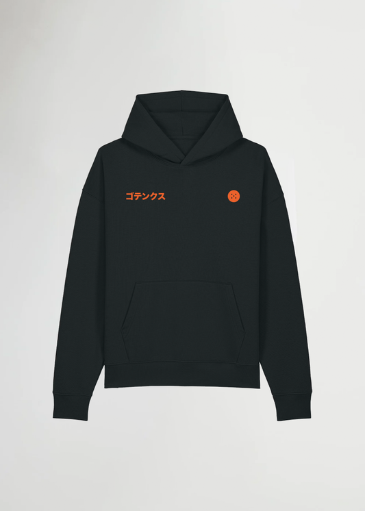 SUPER SAIYAJIN® OVERSIZED BLACK HOODIE