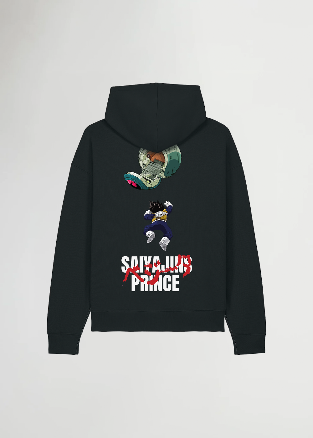 SAIYAJINS PRINCE® OVERSIZED BLACK HOODIE