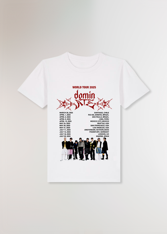 DOMIN TOUR WORLD TOUR WHITE KIDS TEE