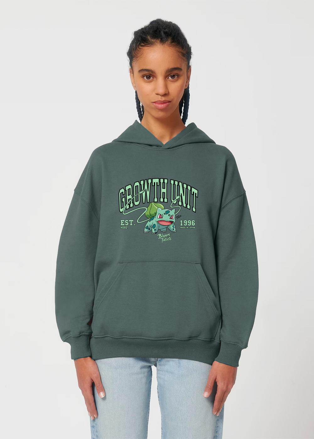 GROWTH UNIT® OVERSIZED SLATE GREEN HOODIE