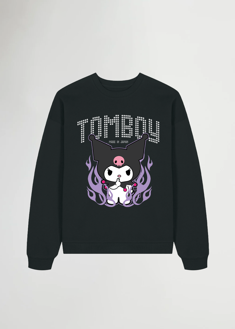 TOMBOY® OVERSIZED BLACK SWEATSHIRT