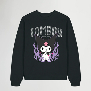 TOMBOY® OVERSIZED BLACK SWEATSHIRT