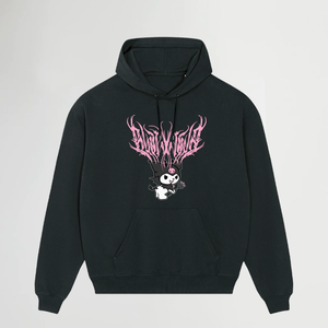 PINKSKULL® OVERSIZED BLACK HOODIE