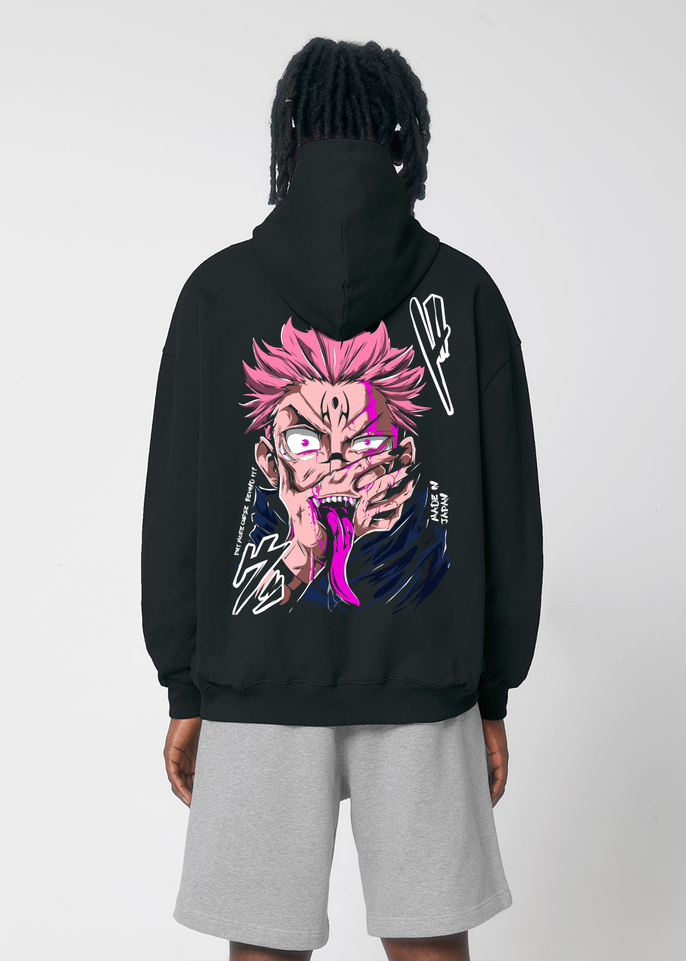 CURSE BEHIND IT® OVERSIZE BLACK HOODIE