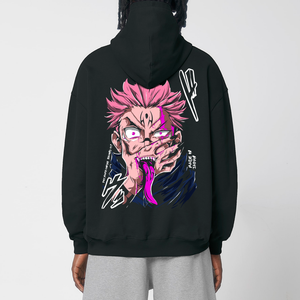 CURSE BEHIND IT® OVERSIZE BLACK HOODIE