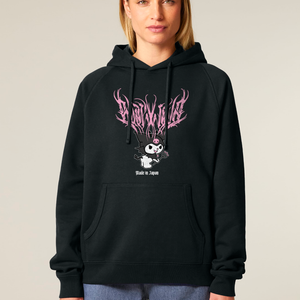 PINKSKULL® OVERSIZED BLACK HOODIE