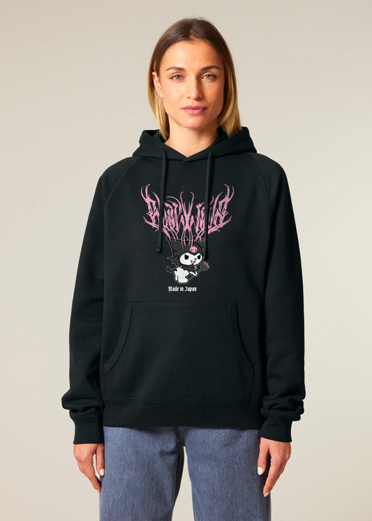 PINKSKULL® OVERSIZED BLACK HOODIE