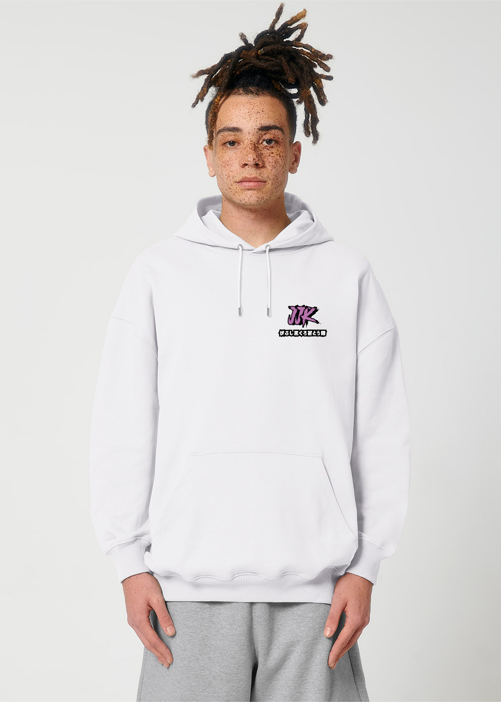 JJK SORCERER® OVERSIZE WHITE HOODIE