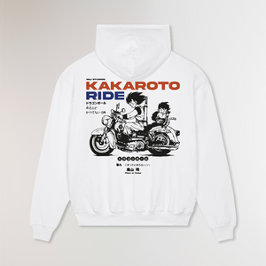 KAKAROTO RIDE® OVERSIZE WHITE HOODIE