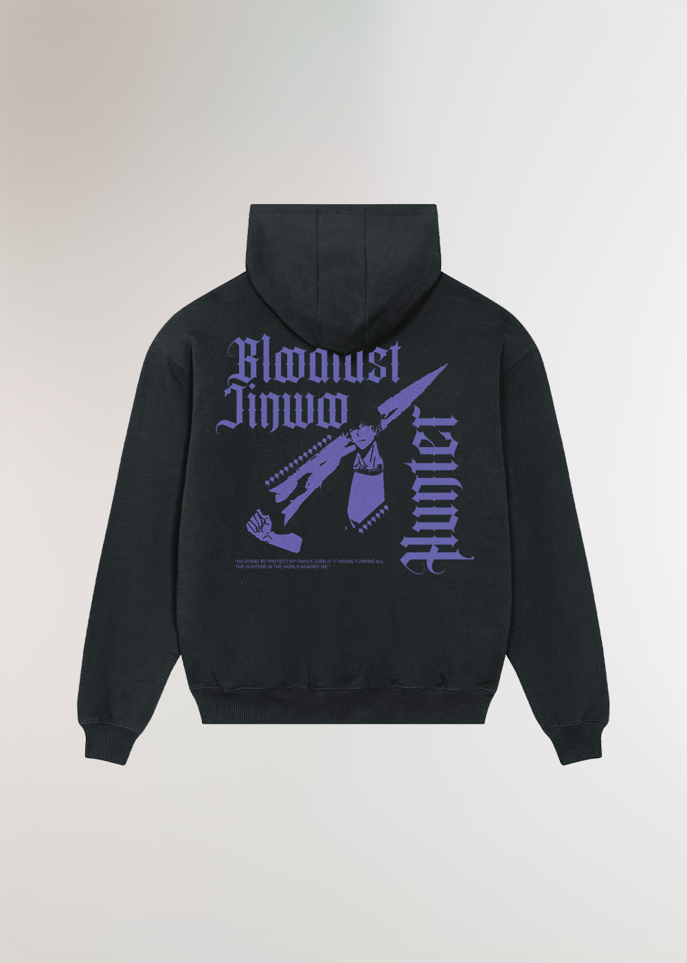 BLOOD LUST HUNTER BLACK OVERSIZE HOODIE