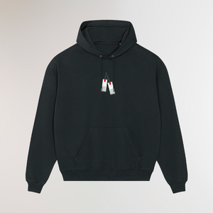 ON FIRE® OVERSIZE BLACK HOODIE