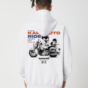 KAKAROTO RIDE® OVERSIZE WHITE HOODIE