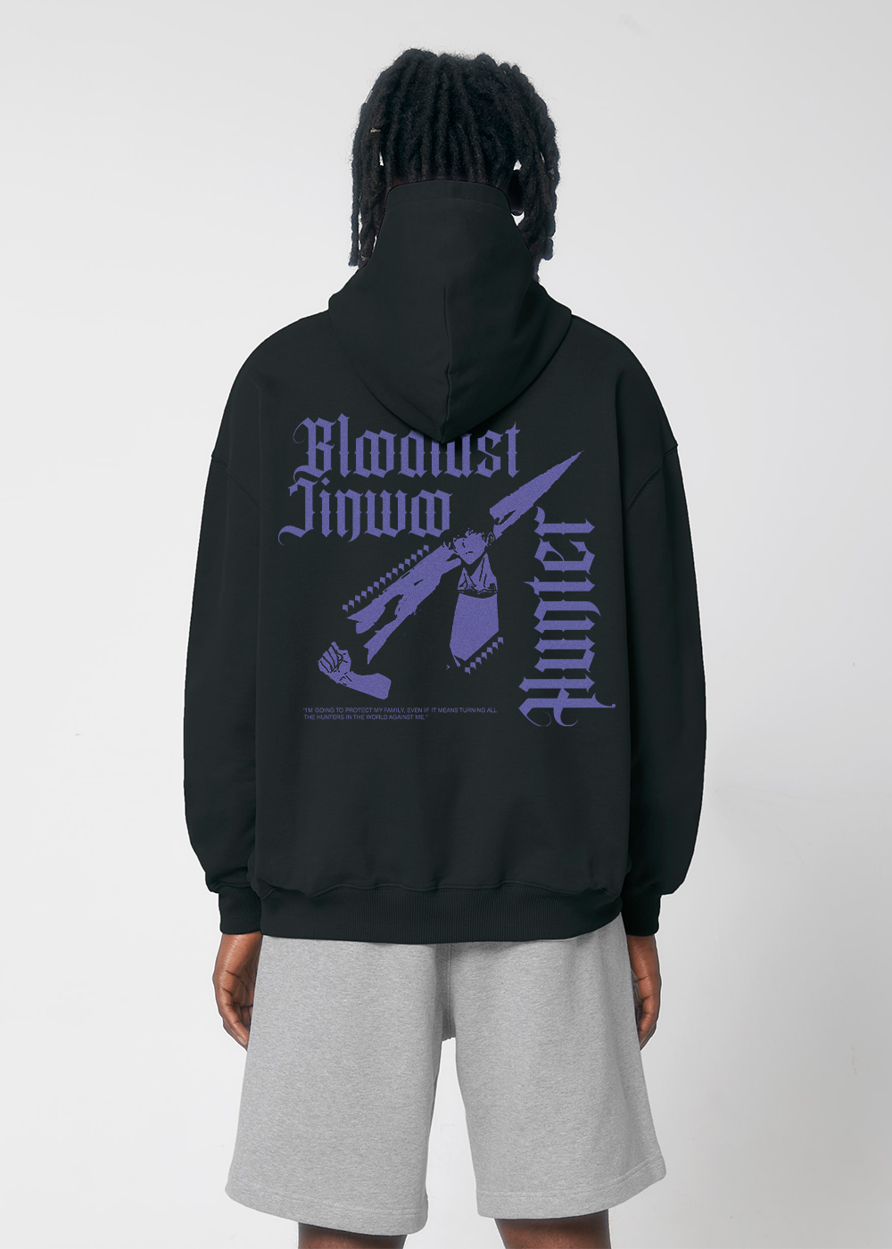 BLOOD LUST HUNTER BLACK OVERSIZE HOODIE
