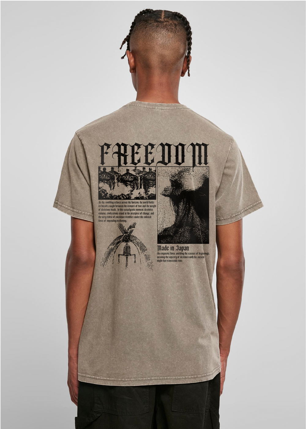 FREEDOM® DARK KHAKI ACID TEE