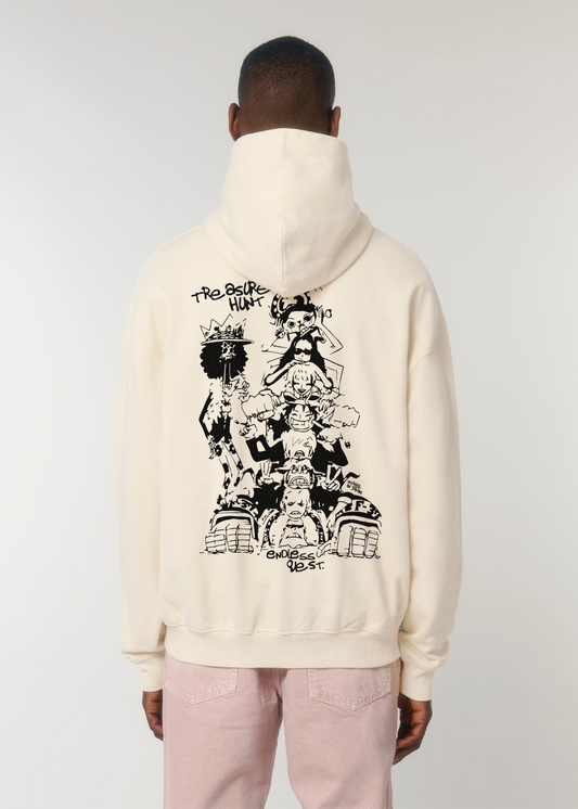 TREASURE HUNT BEIGE OVERSIZE HOODIE