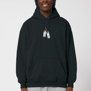 ON FIRE® OVERSIZE BLACK HOODIE