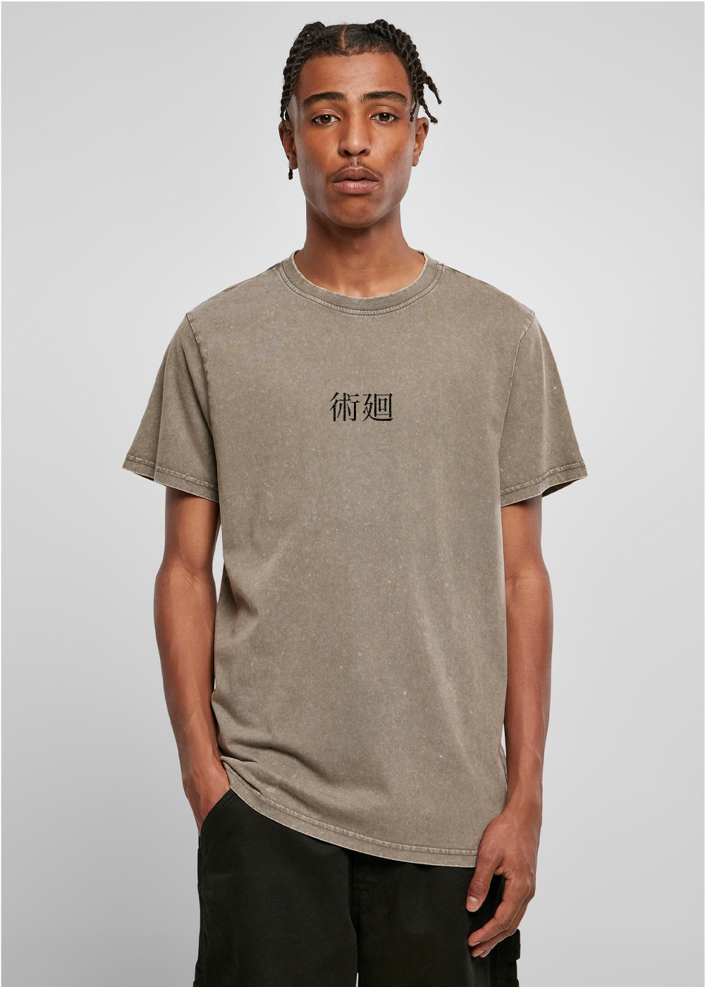 JK CHARACTERS® DARK KHAKI ACID TEE