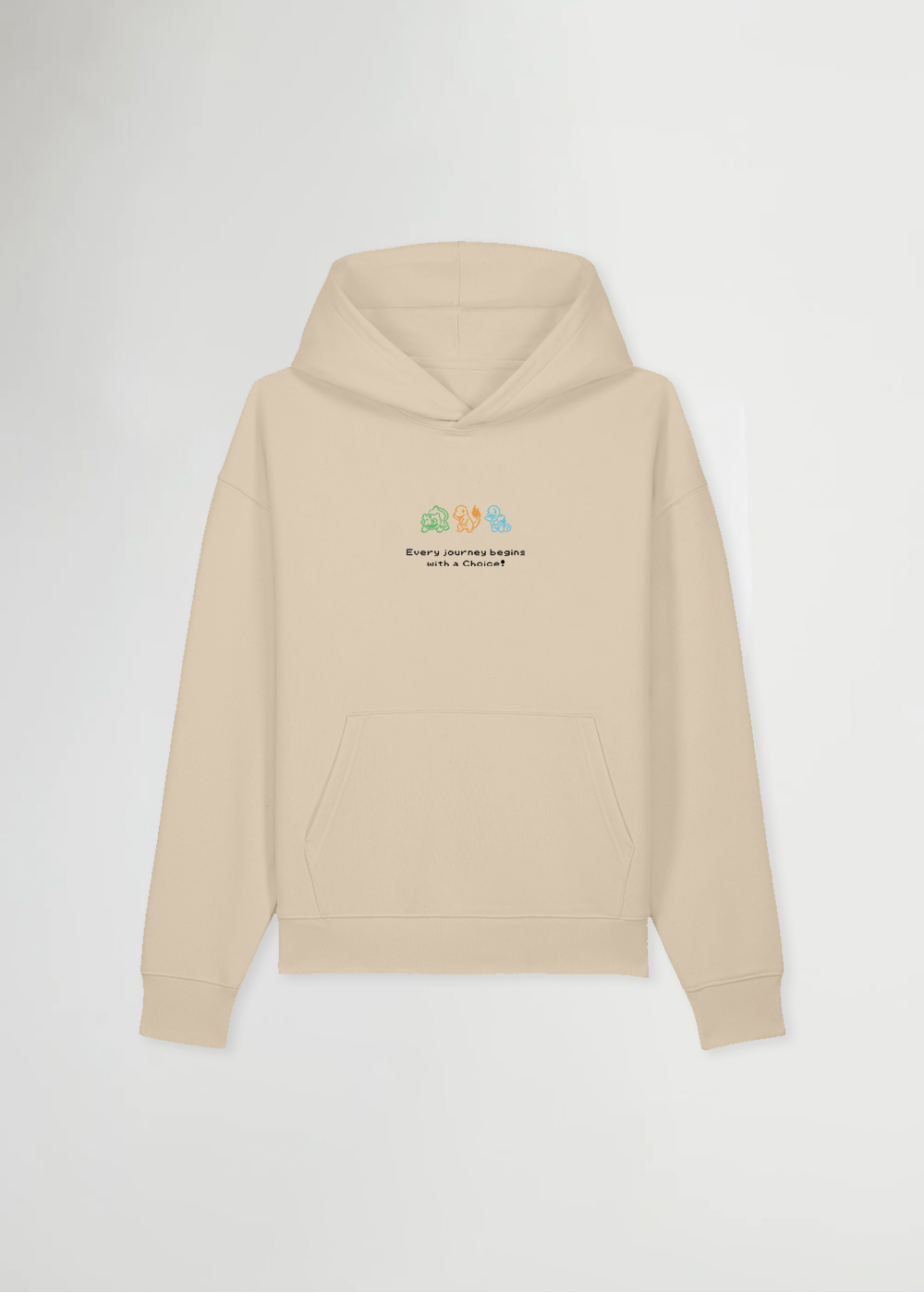 THE CHOICE BEIGE OVERSIZE HOODIE