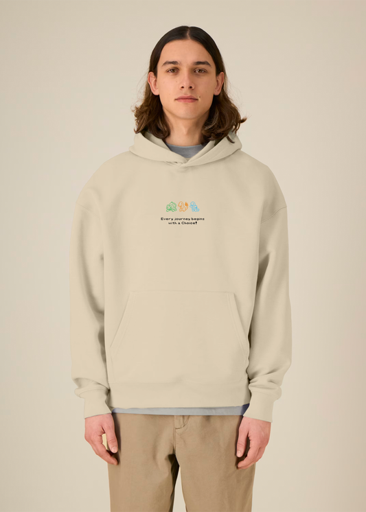 THE CHOICE BEIGE OVERSIZE HOODIE
