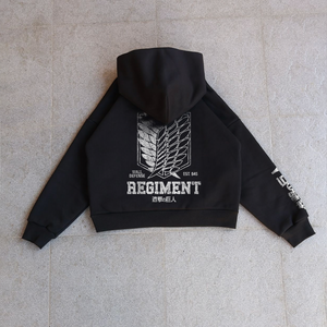 SCOUT REGIMENT BLACK OVERSIZE HOODIE